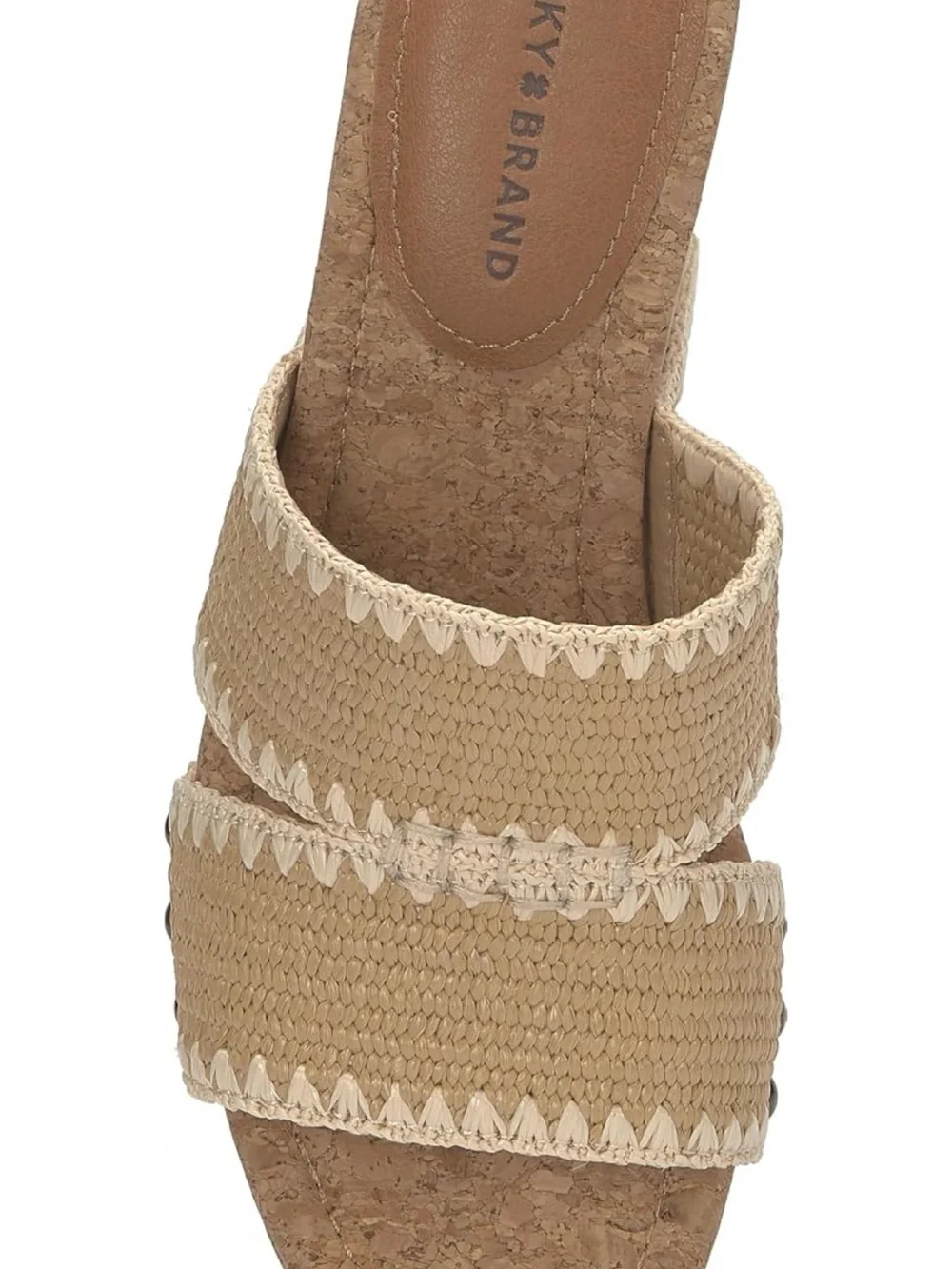 Lucky brand cork Wedge Slide Sandal - Natural size 11.